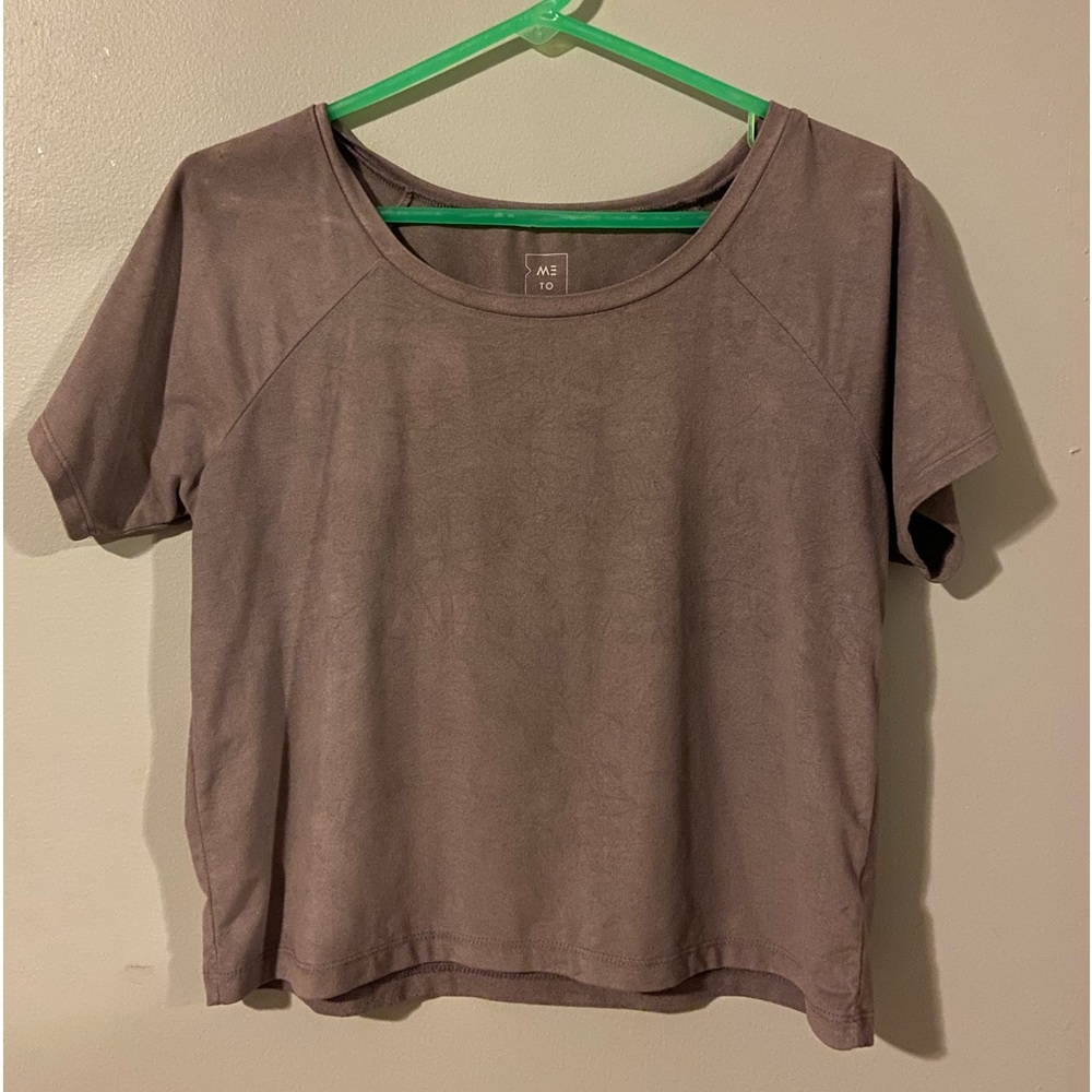 purple/grayish super soft crop top